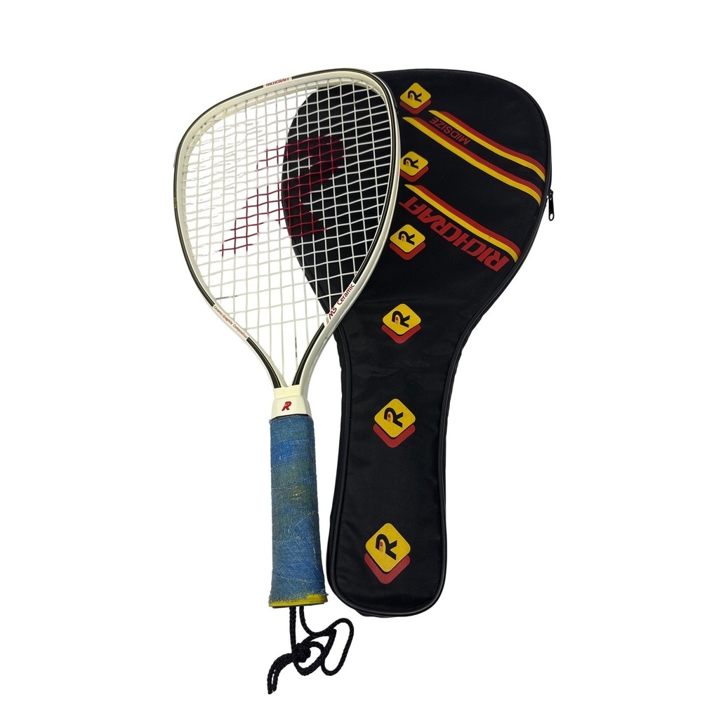 Richcraft Racquetball Racket Ceramic Graphite Midsize w/ Cover Vintage USA